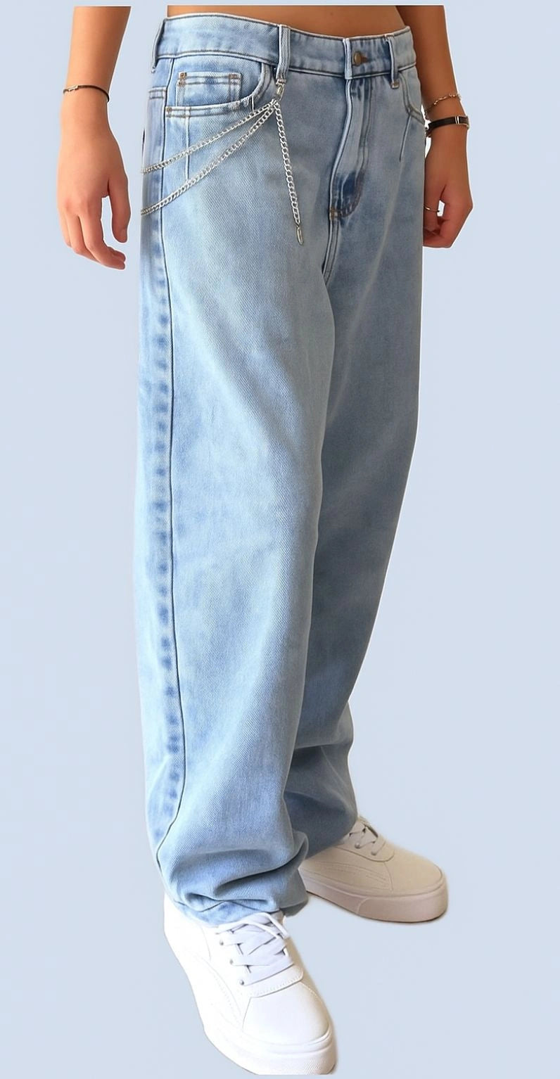 Baggy Jean Casual y Chic  🎁Regalo Cadena Desmontable + Envío Gratis y Pago Contraentrega