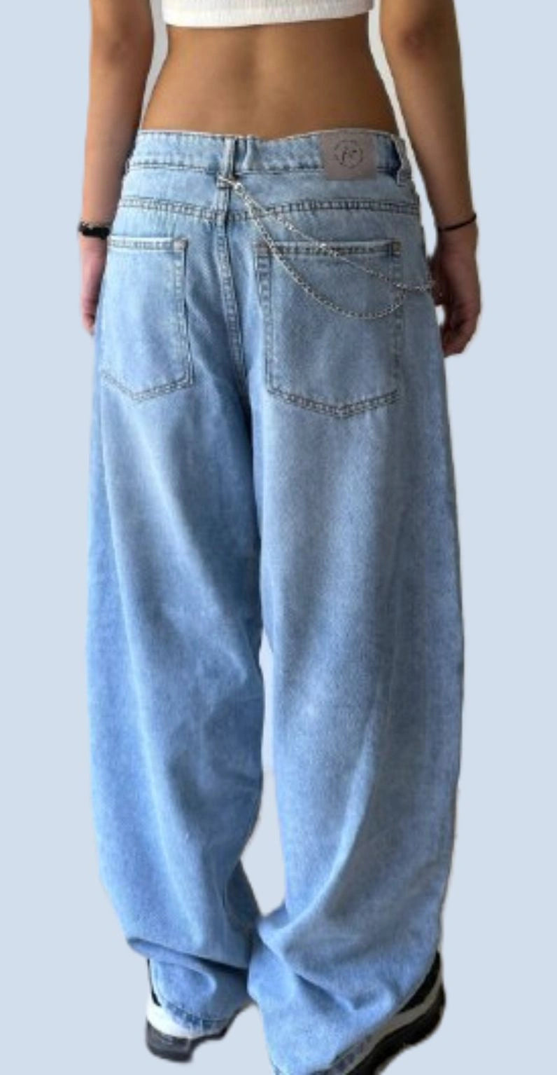 Baggy Jean Casual y Chic  🎁Regalo Cadena Desmontable + Envío Gratis y Pago Contraentrega