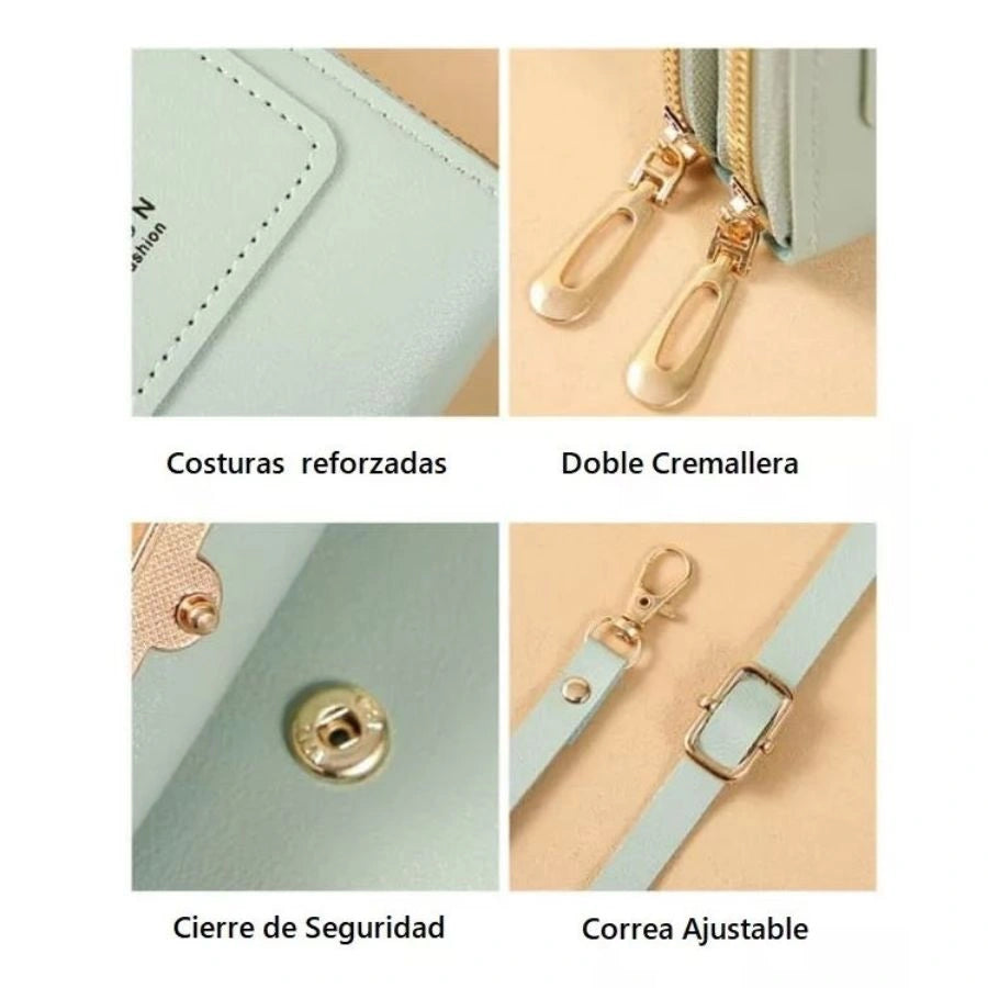 Bolso Porta Celular,  Billetera y Manos Libres  3 en 1 - Oferta Paga 1 lleva el segundo GRATIS